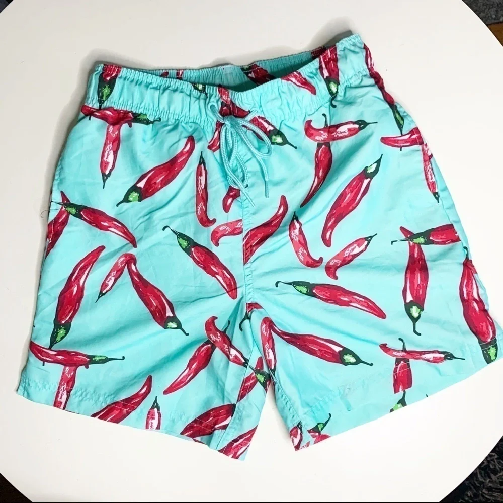 Jake Austin Men’s 6” Hot Pepper Swim Trunks Size Small